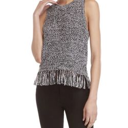 REBECCA MINKOFF  Fringe Sweater Tank Size Small