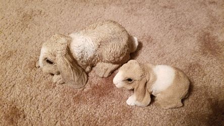 Lop Ear Rabbit and Lop Ear Bunny Stone Critters Animal Classics