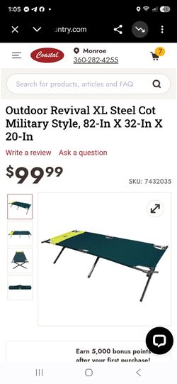 Two 99.99$ a piece survival XL cotts for caamping  or whatever