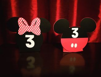Mickey And Minnie Balloon holder table centerpiece bags