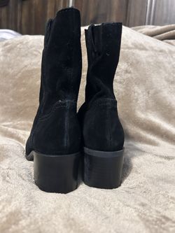 Black leather upper Boots