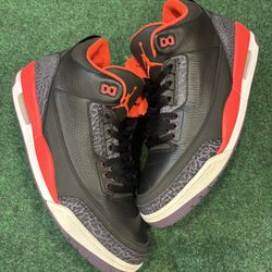 JORDAN 3 CRIMSON SIZE 13