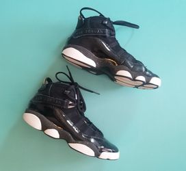 6 ring black Patent Nike Air size 6.5Y