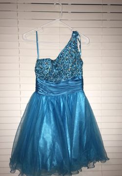 Blue crystallized dress size 5