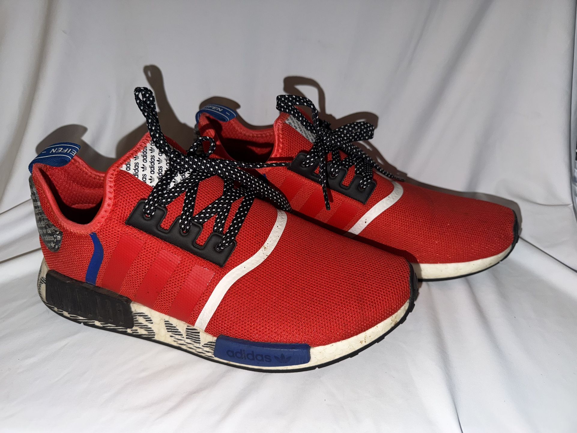 Men’s adidas NMD_R1 Active Red Black Size 11