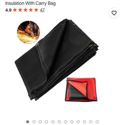 VEVOR 6 x 10 Ft Welding Blanket Black Fiberglass