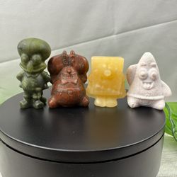Crystal SpongeBob Cast Carvings