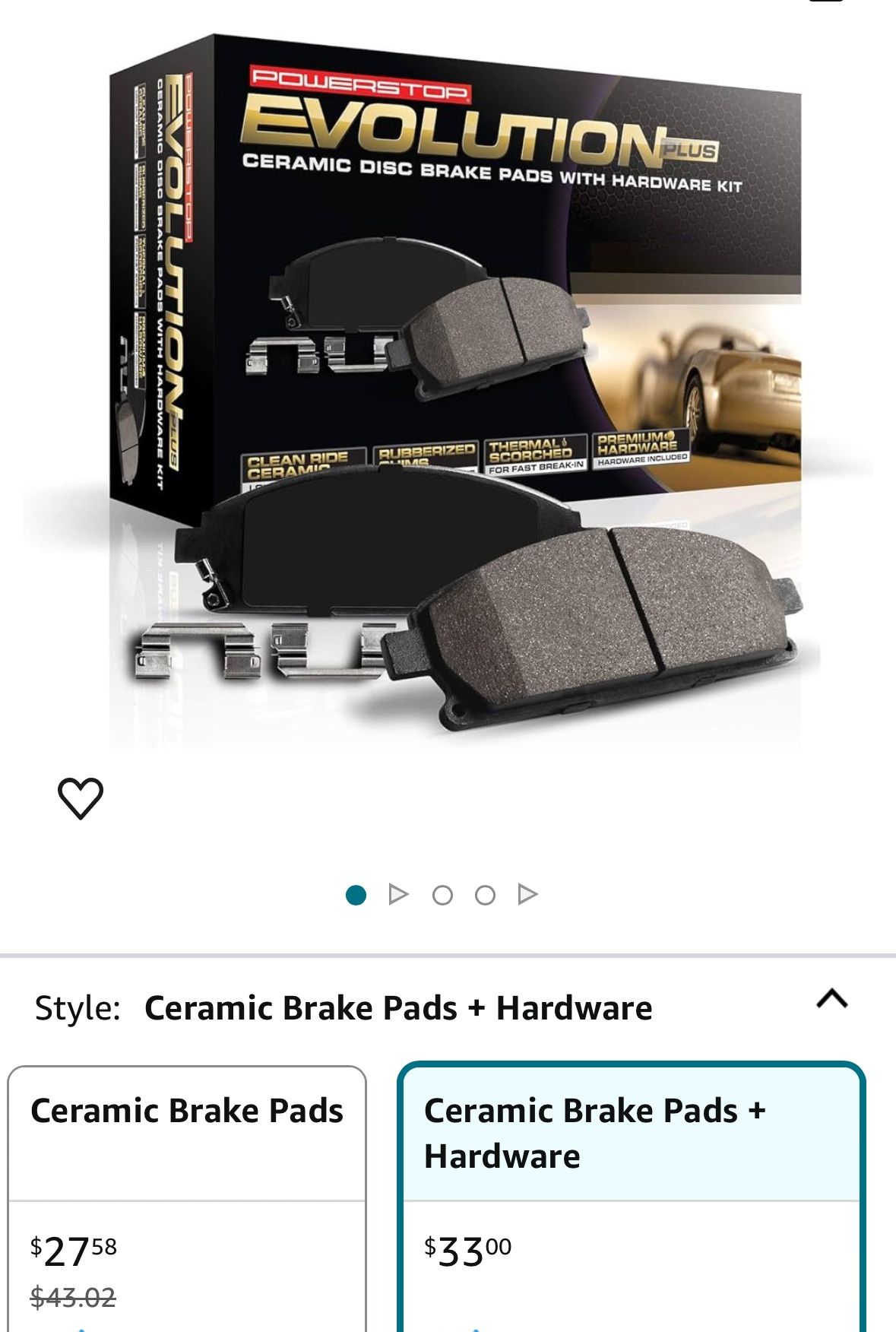 Honda And Acura Ceramic Brake Pads.