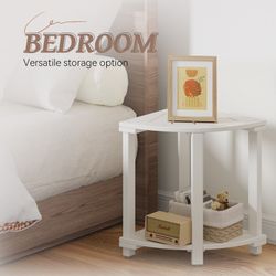 White Bathroom Storage Benches Corner Shower Stool for Inside Shower