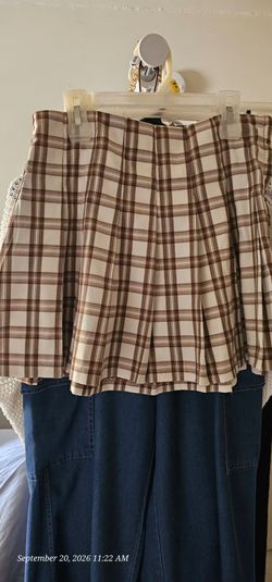 Plaid Pleated Mini Skirt