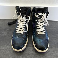 Excellent Condition Custom Galaxy Nike Air Force One 2013 Men’s  High Tops Size 12 