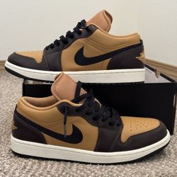 Air Jordan 1 Low SE  ‘Flax/Baroque Brown/Black’