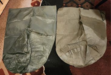 2 Military Issued Wet Weather / Waterproof Bags / Duffle Bag Liners