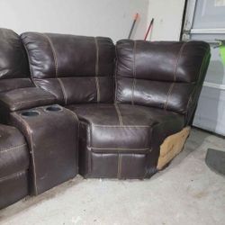 Faux Leather 5 Piece Fold Out Sofa