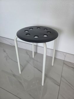 IKEA Marius Stool Black and White