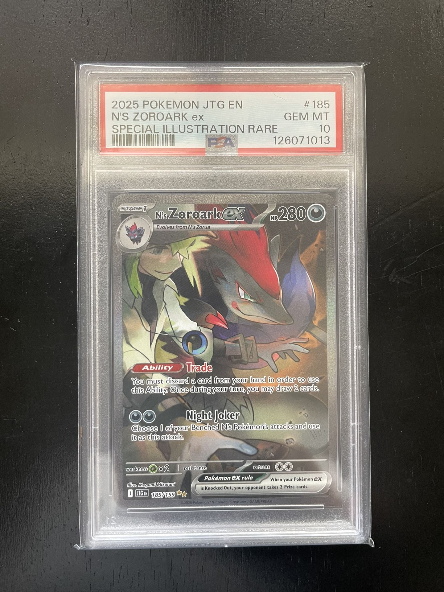 Pokemon TCG - N’s Zoroark Ex #185 PSA 10