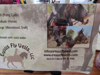 New, never used equine mesh fly veil, Warmblood size