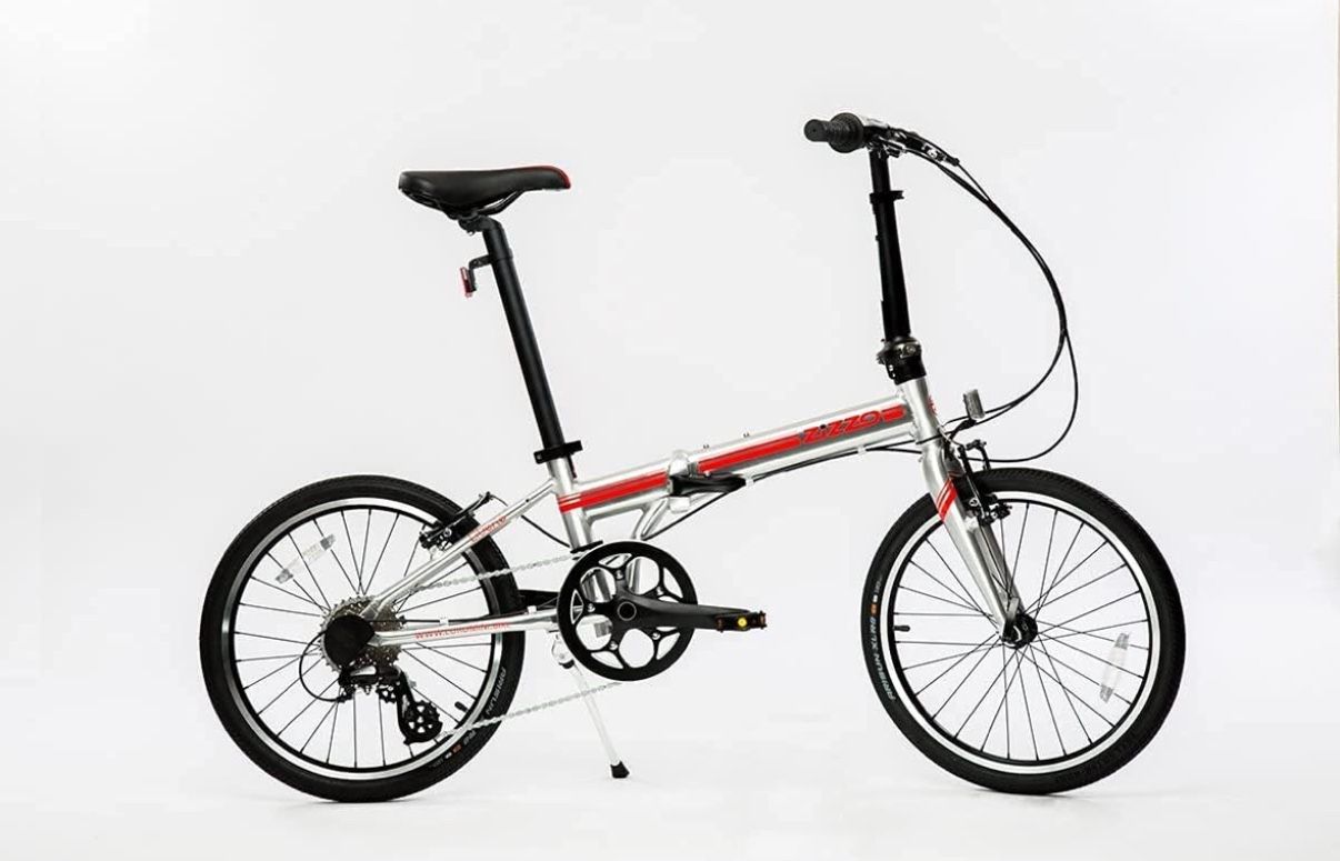 ZiZZO Liberte 23 lb Lightweight Aluminum Alloy 20-Inch 8-Speed Folding Bicycle