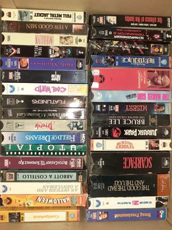 VHS tapes vintage movies