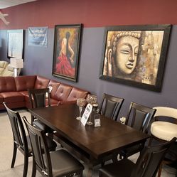 SLIVANO 6 Seater Solid Wood Dinning Table 