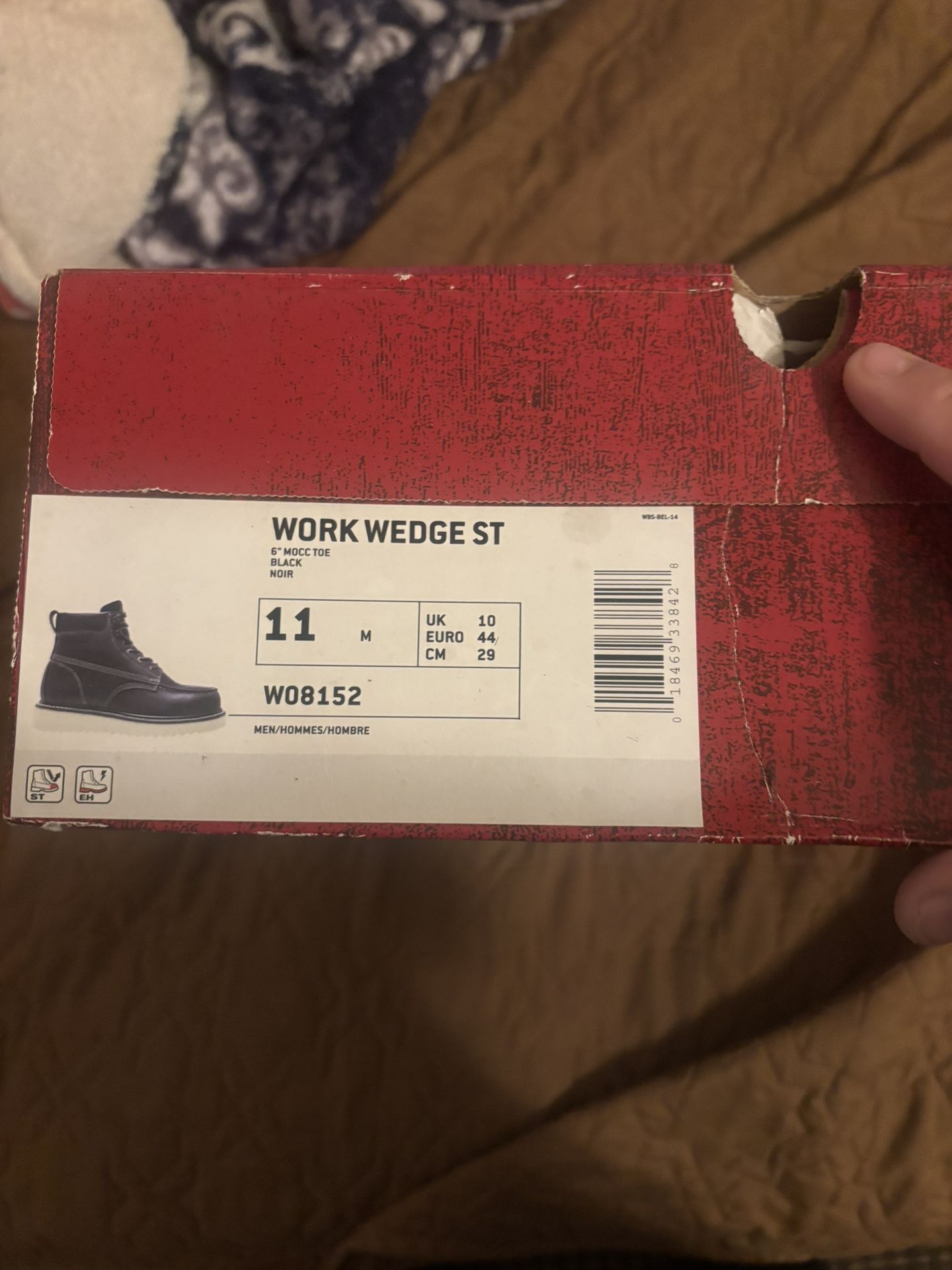 Wolverine 6” Steel Toe Work Boots Size 11