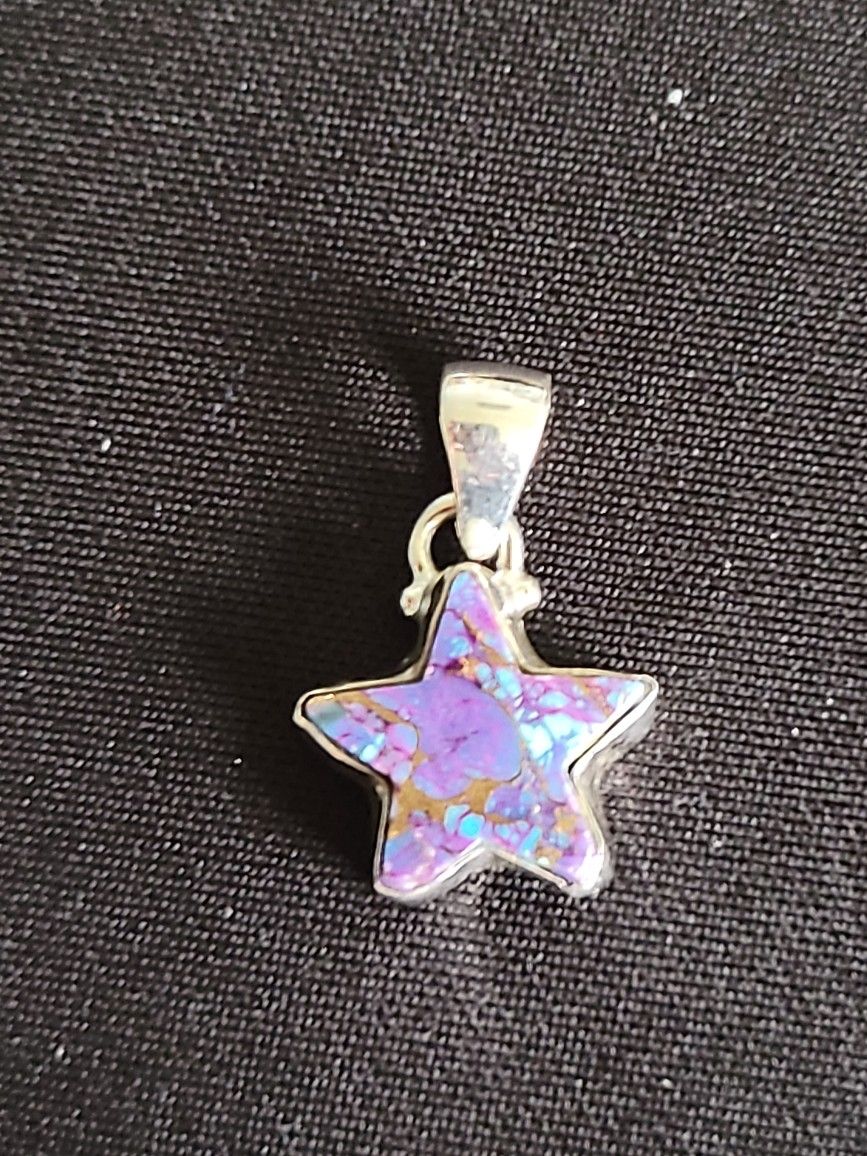 Purple Mojave Star Pendant 925
