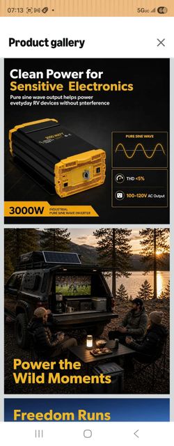 Go Power GP-ISW3000-12 3000 Watt Industrial Pure Sine Wave Inverter, 12V DC to 110V AC Power Inverter for Truck, RV, Marine, Solar & Off-Grid Use, 600