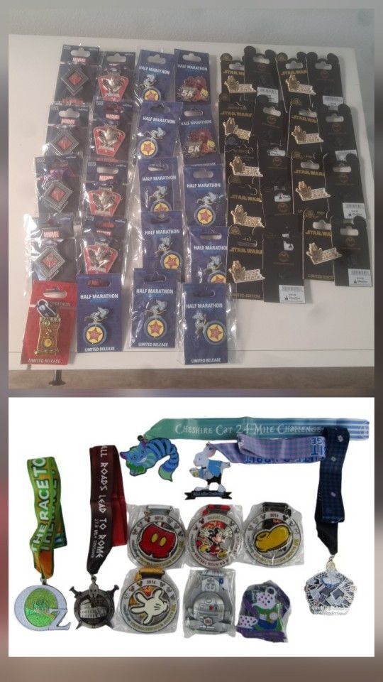 Disney Marathon Pins And Medals For Sale