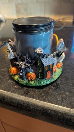 Halloween Candle Holder with Candle