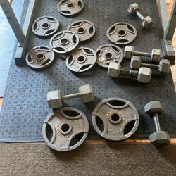 Olympic Barbell Plate 2.5, 10-25 Pounds/Dumbbells 20-35