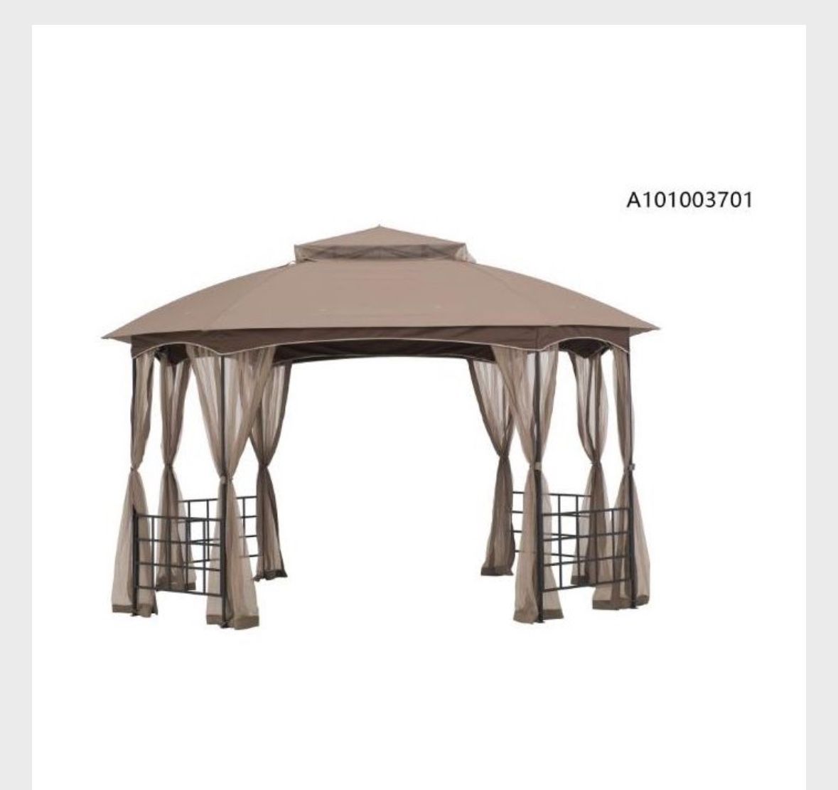 sunjoy 12x10 hexton gazebo with/netting