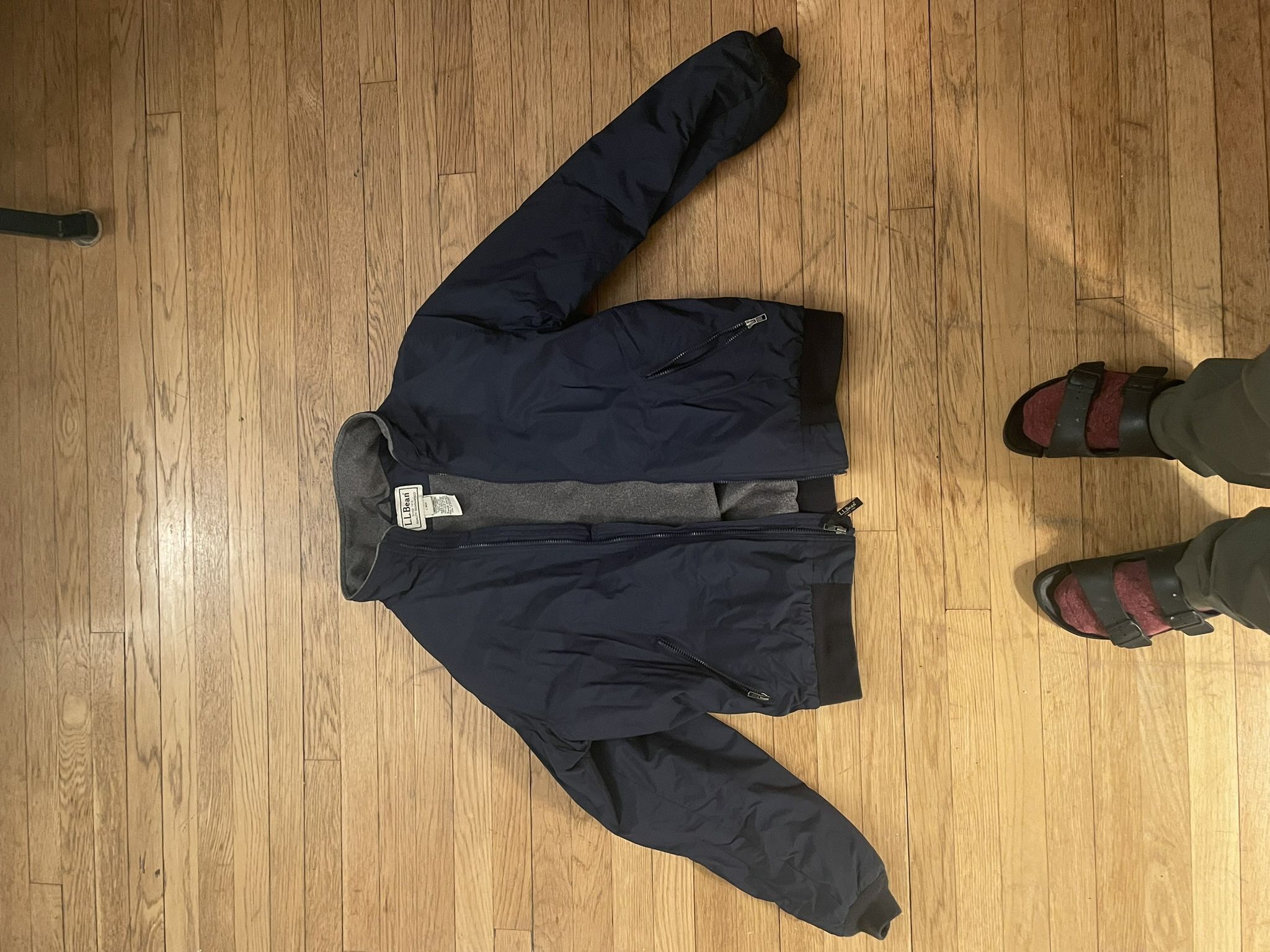 LL Bean Bomber Jacket Blue