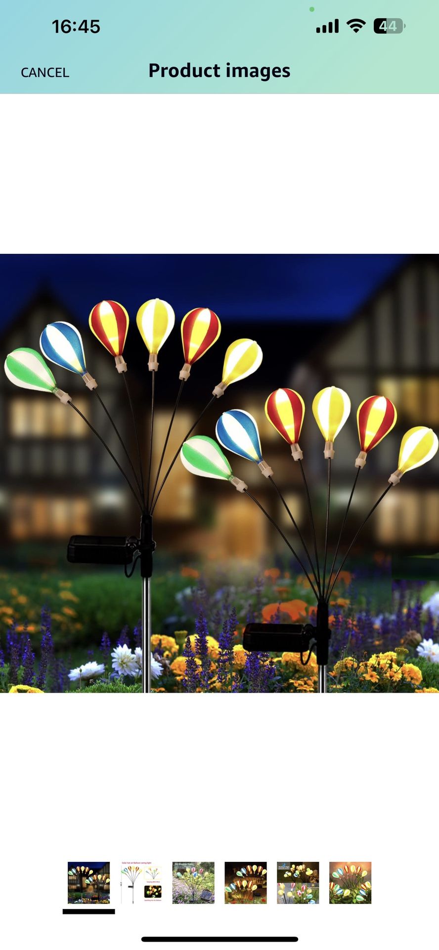 2PCS Solar Garden Lights,New Upgraded Hot Air Balloon Solar Swaying Light,12LED Sway by Wind,Solar Firefly Lights Solar Outdoor Lights Waterproof for