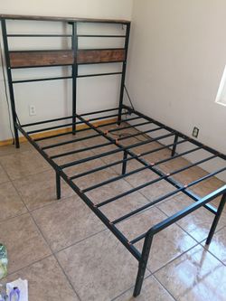 Metal Platform Bed Frame with Headboard