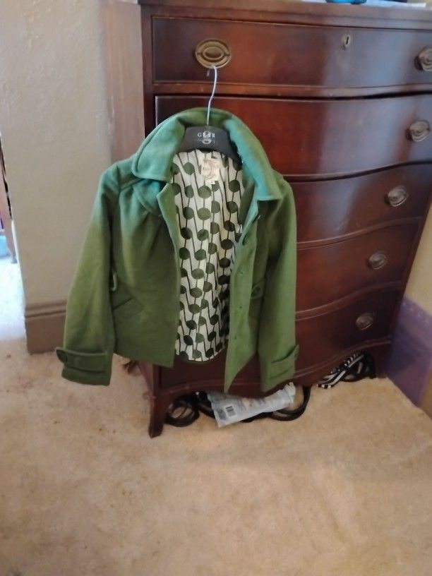 Tulle Green Peacoat Size Small