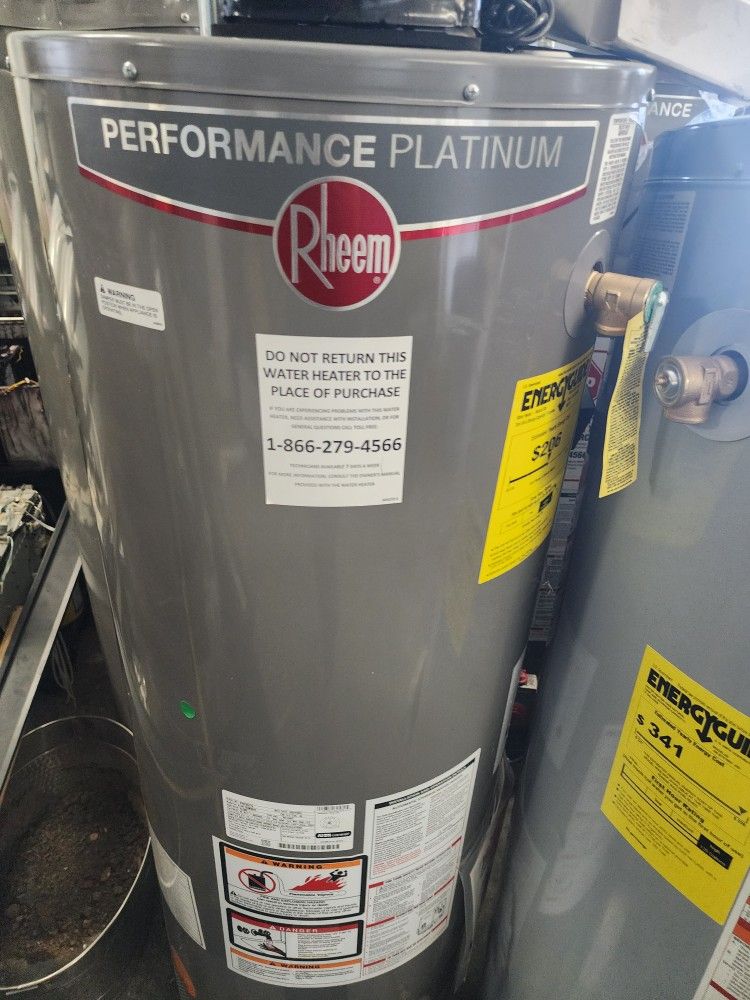 New Water Heater Rheem Performance Platinum Gas 40-gallon Free Installation