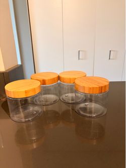 4 PCS Jar with Bamboo lid