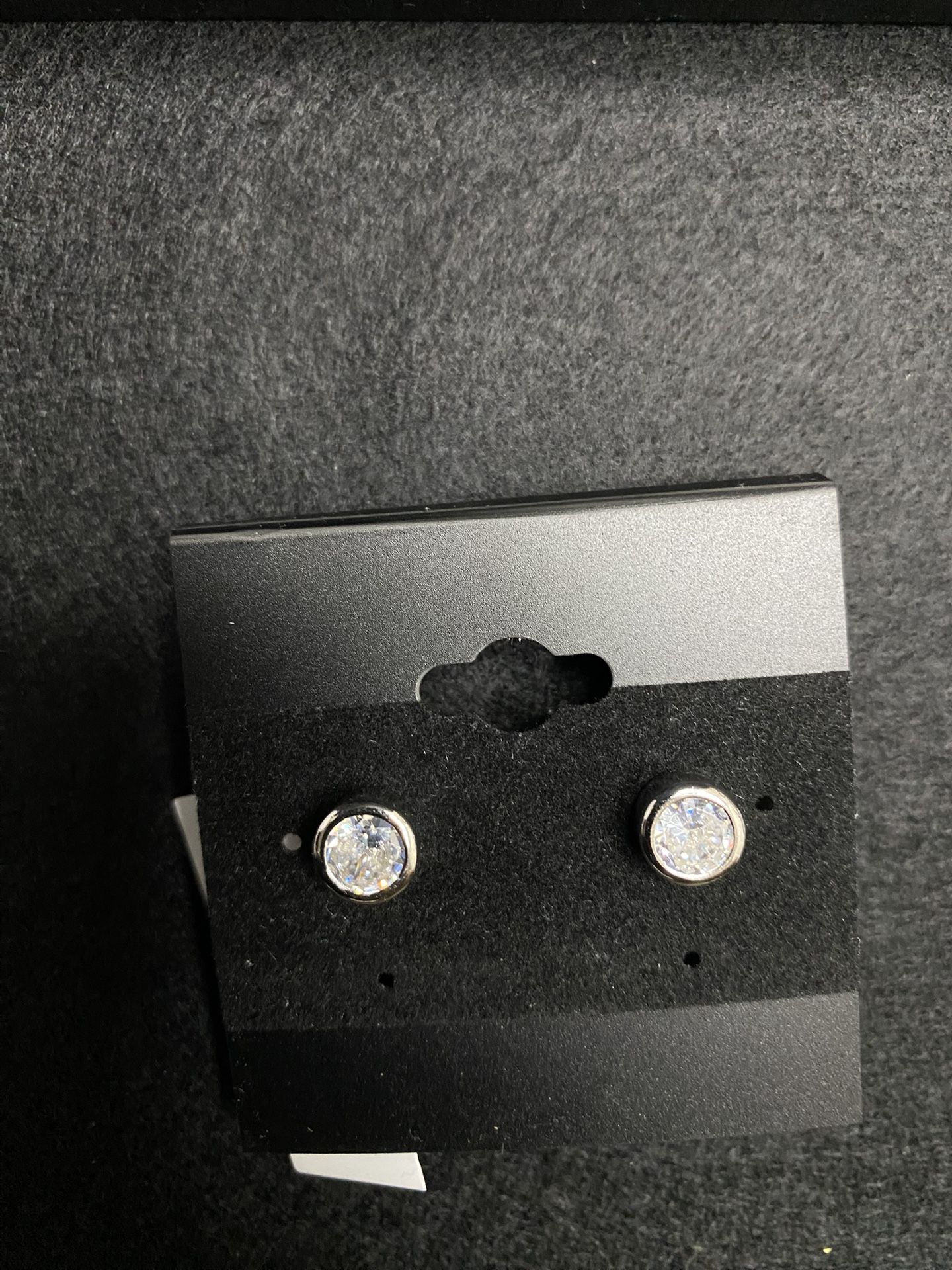 925 Silver Round Cz Earrings
