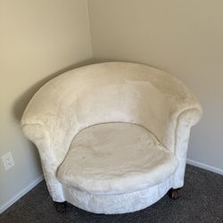 Two White Accent Chairs 