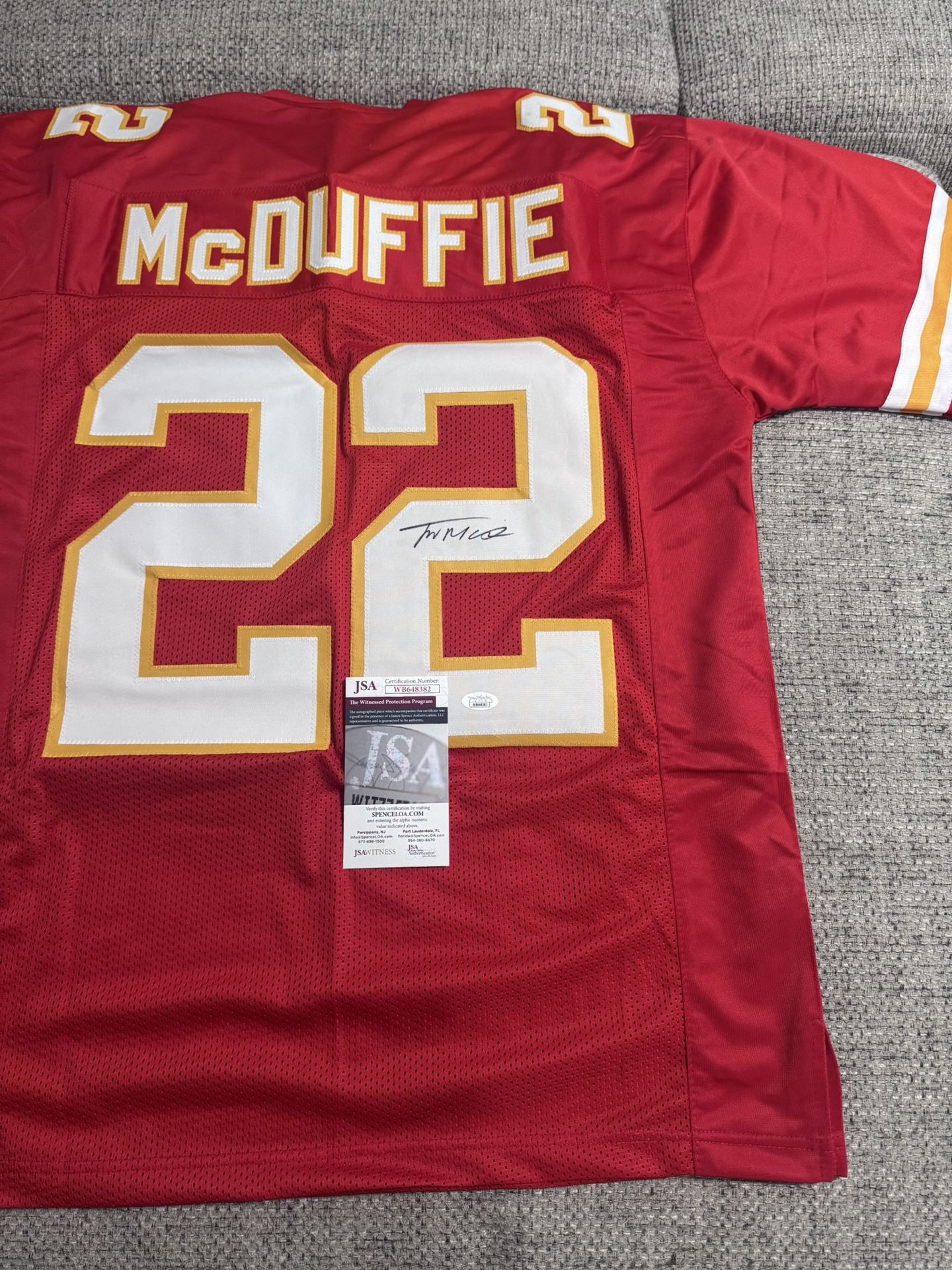 Trent McDuffie Signed Autograph Custom Jersey - JSA COA - Kansas City Chiefs