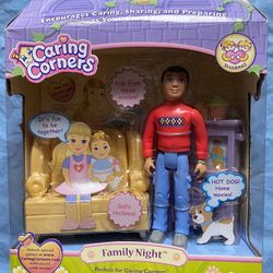 New Learning Curve Caring Corners Family Night doll house Dad & furniture 2008
