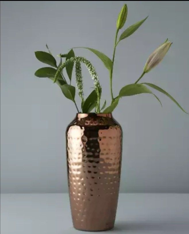 Super Dope Vase In Hammered Stainless Copper Handcrafted Artisan | RETAIL $69