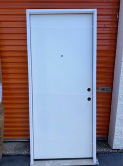 Single Door LH Inswing Prehung Unit Dim : 37-7/16 X 85-3/4 Fiberglass  Slab Dim : 35-3/4 X 83