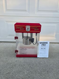 Waring Pro 8-Cup Theater Style Popcorn Machine Maker w/ Manual