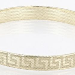 10k Yellow Gold Splendido Italian Jewelry Mesh Greek Key Stretch Bracelet