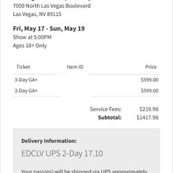 EDC Las Vegas 2024 Tickets 