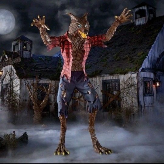Spirit Halloween Animated๐บ๐บ๐บ๐บ๐บ Animatronic Life Size Giant Immortal Werewolf 9.5 Wolf. Used and with Box ๐ฆ. We're located Simi. Thx! ๐ช๐โ๏ธโ๏ธโ๏ธ