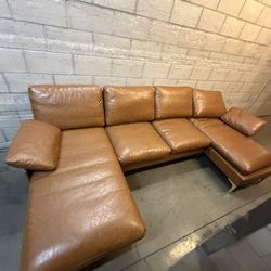 Faux Leather Sectional