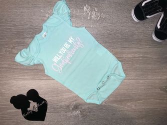 Baby Girl Onesie WILL YOU BE MY GODPARENTS?