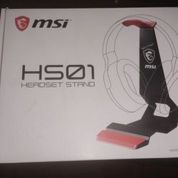 MSI - HS01 Headset Stand Headset Holder Earphone Stand- PC Gaming- Metal Design